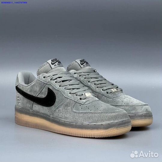 Nike Air Force 1 Grey Замша (Арт.41480)