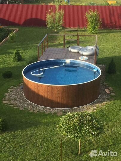Заказ каркасного бассейна с лестницей 2.9x1.7x2