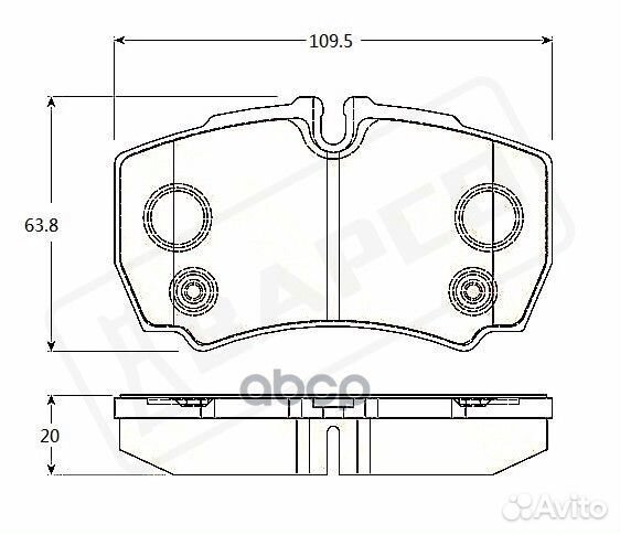 Колодки тормозные дисковые задние, комплект, шт