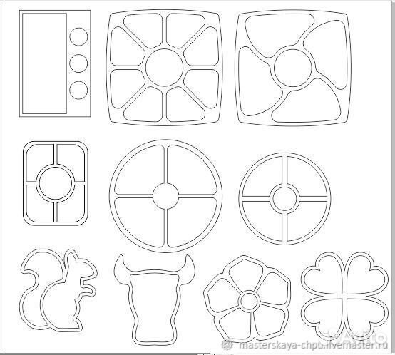Трафарет из фанеры для менажницы