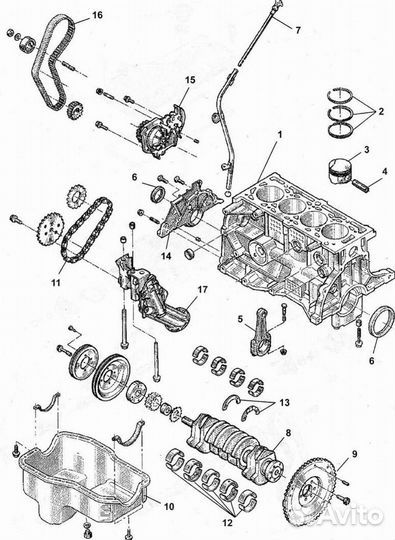 Разбор двигателя K7J 710 1,4 Renault Logan