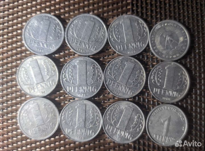 1 пфенниг гдр