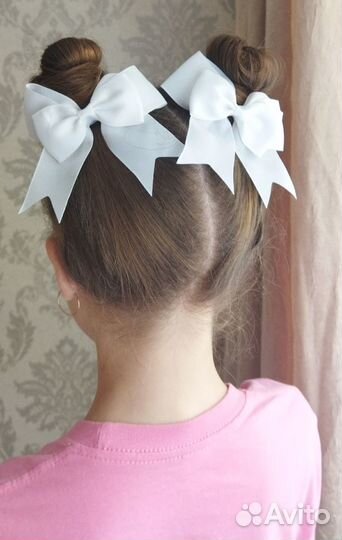Бантики белые школьные Бант заколка