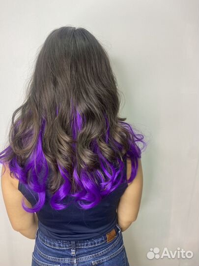 Наращивание волос(цветной ряд)