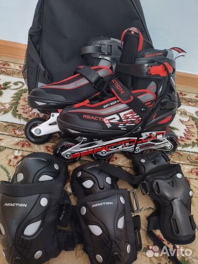 Роликовые коньки детские раздвижные Reaction Rain