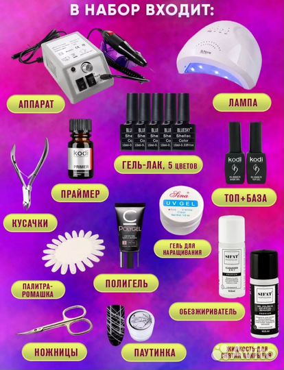 Набор для наращивания ногтей