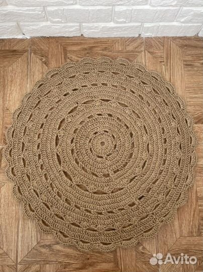 Ковер ручной работы из джута