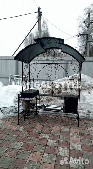 Мангал с крышей