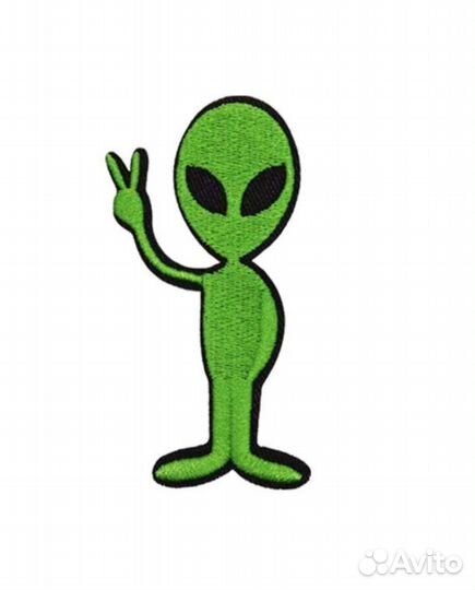 Термонашивка пришелец декор для одежды нашивка