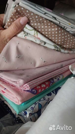 Остатки ткани хлопок, плюш