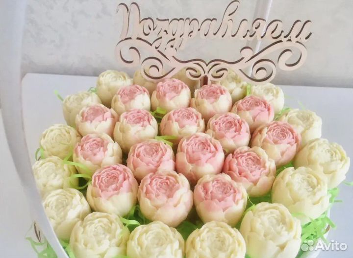 Шоколадные пионы,розы