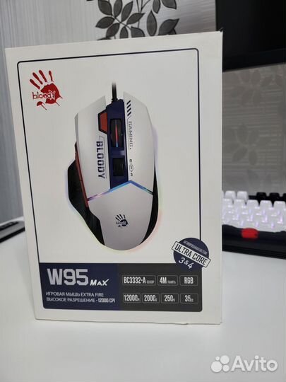 Игровая мышь Bloody w95 max.Белая