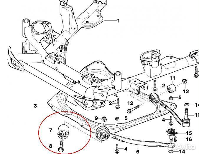 Сайлентблок рычага BMW X5 E53 aambm1009