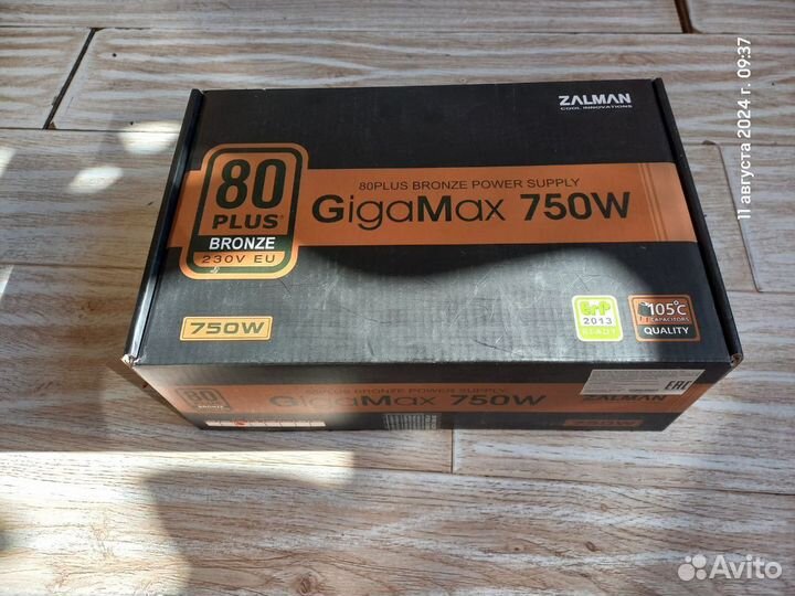 Блок питания Zalman 750w GigamMax bronze