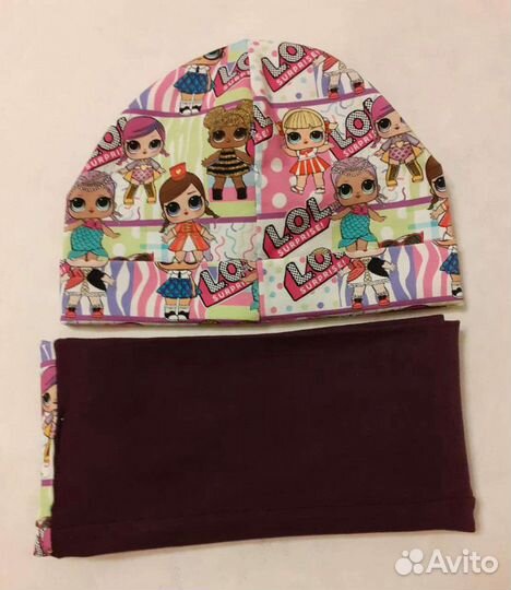 Комплект шапка и снуд для девочки