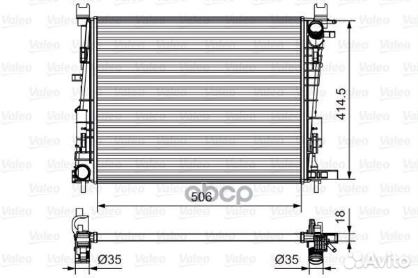 VL735634 радиатор охлаждения Dacia Logan/Sande