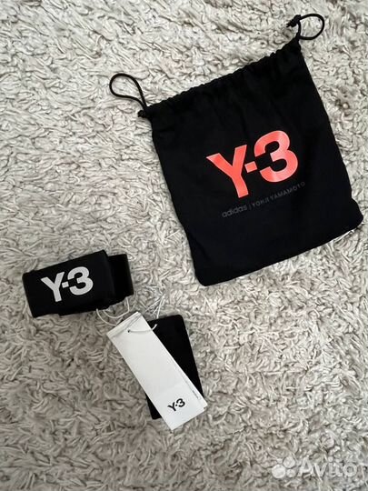 Ремень Y-3 Cl L Belt с навесными бирками и пыльник