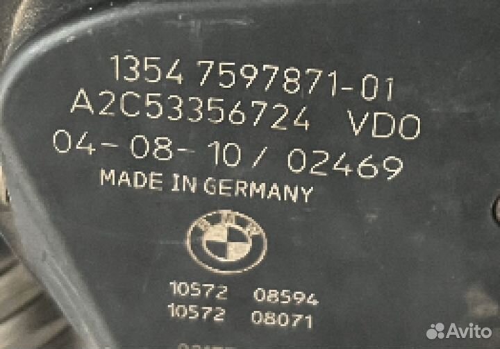 Заслонка дроссельная BMW X5