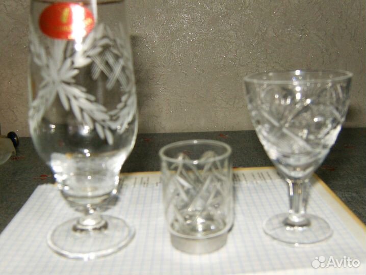 Хрустальные рюмки СССР