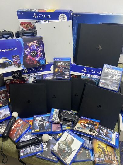 Игровая приставка PS4 Fat/Slim/Pro +500 игр