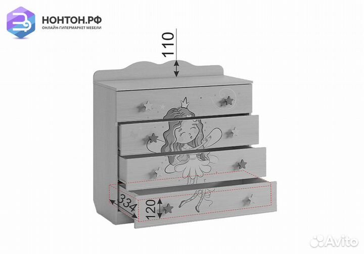 Комод Чудо белый рамух