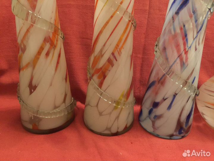 Вазы гутное стекло СССР