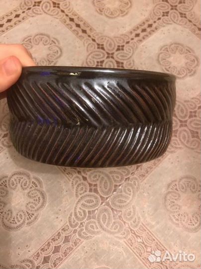 Керамическая ваза для фруктов. Винтаж, 1983 г