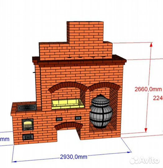 Барбекю комплекс мангал казан коптильня проект