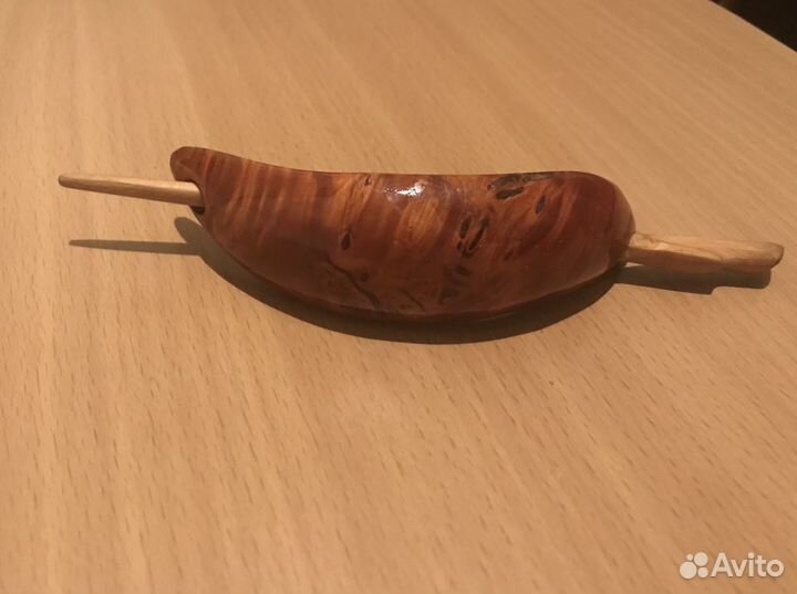Заколка для волос деревянная