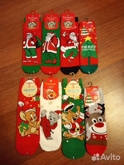 Носки новогодние 8 пар