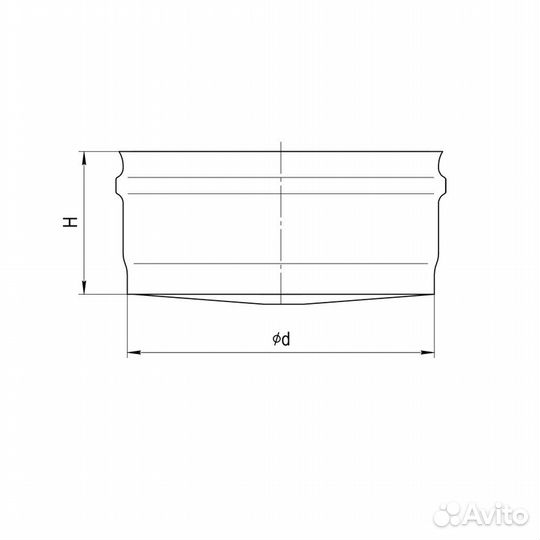 Заглушка ferrum внешняя д/трубы (430/0,5 мм) Ф110