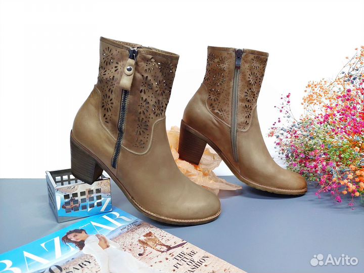 Ботильоны натуральная кожа 41 как новые