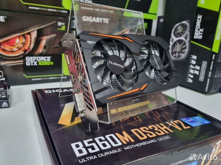 Видеокарта Gigabyte GTX 1050 Ti 4Gb OC (DP hdmi DV