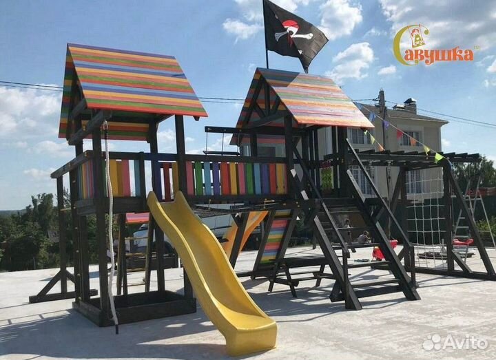 Игровой комплекс крестики-нолики горка качели