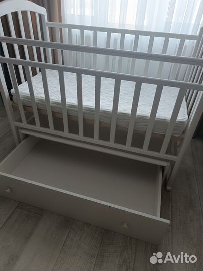 Детская кроватка 120х60 с ящиком