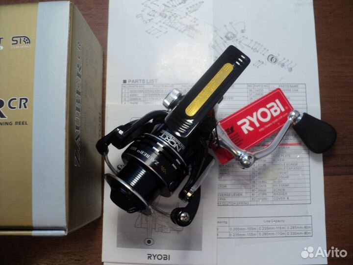Катушку Ryobi Zauber CR 1000 и шнур daiwa 0,06мм