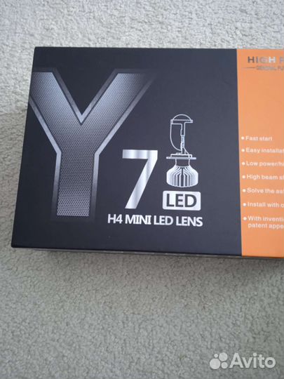 Светодиодные лампы h4, h7 с линзой