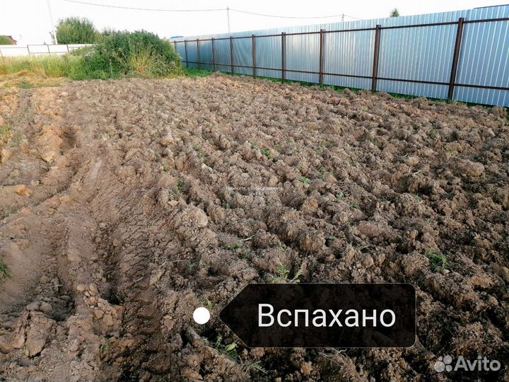 Вспашка земли минитрактором