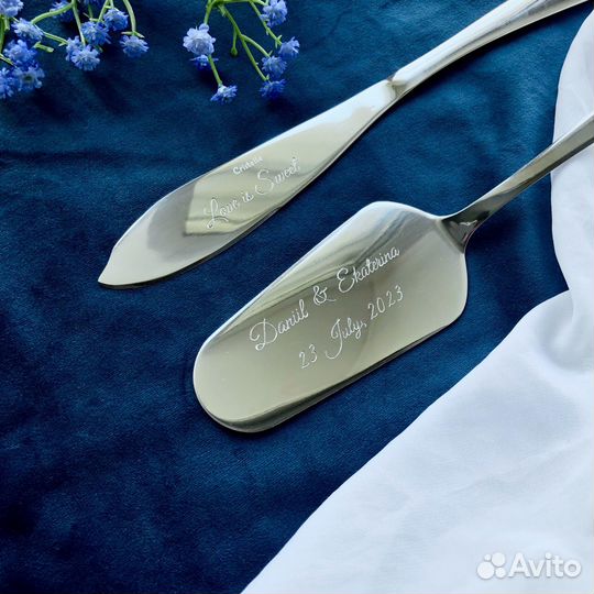 Нож и лопатка для торта