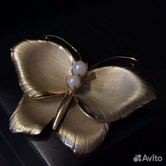 Винтажная брошь бабочка из США