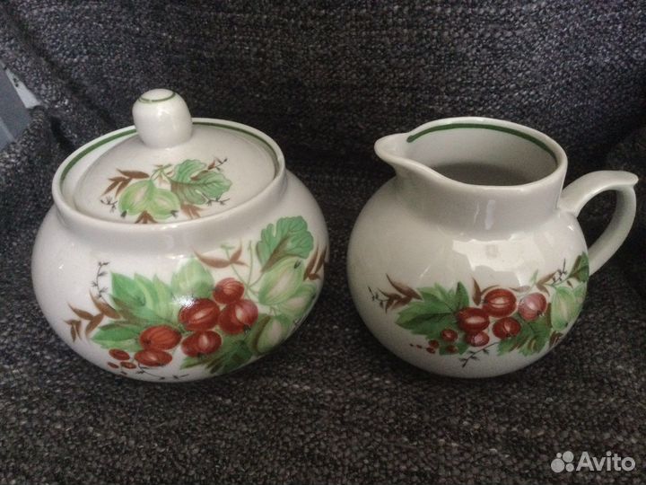 Чайное трио Дулево крыжовник (остатки сервиза)