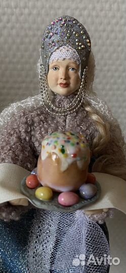 Кукла интерьерная ручной работы пасхальная