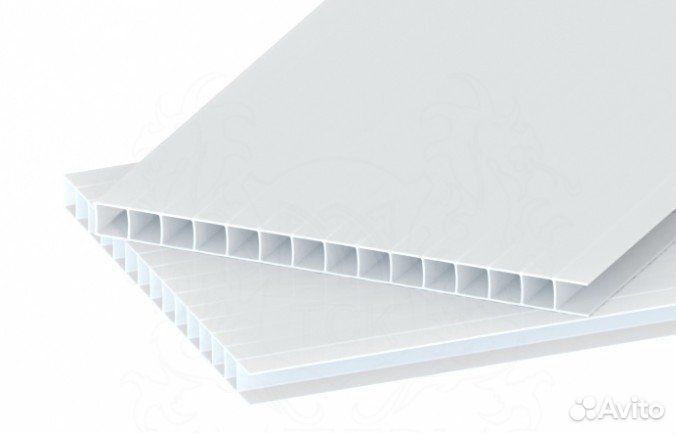 Поликарбонат сотовый 6 мм Белый Ultramarin