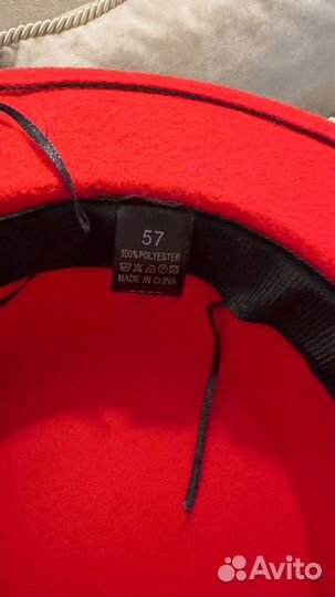 Шляпа женская красная