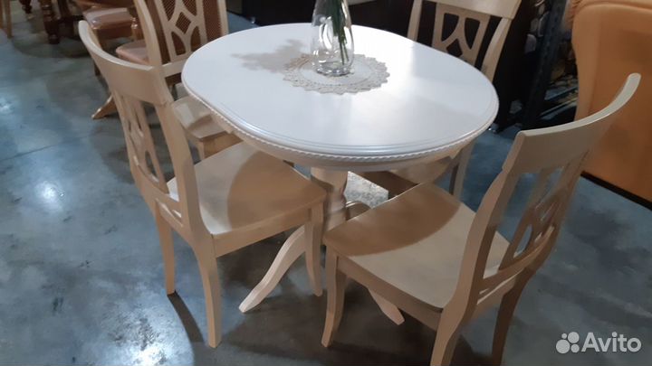 Овальный стол раздвижной 1000(1300) х80см