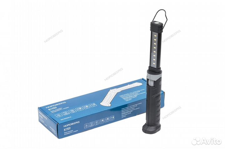 Лампа светодиодная 8+1, складная, аккумуляторная