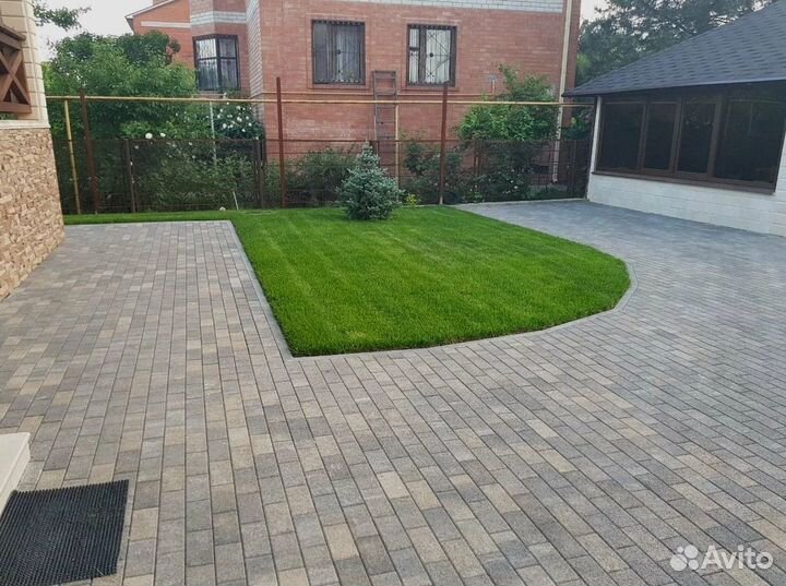 Тротуарная плитка кирпичик