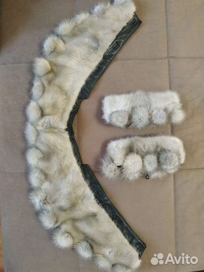 Норковый воротник и манжеты