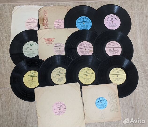 Пластинки на 33 об/мин (10' 8') средние (14 шт.)