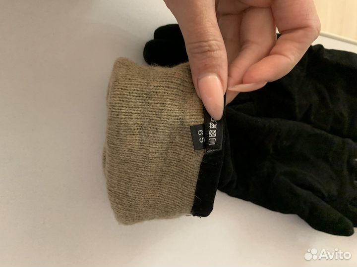 Перчатки натуральная замша утеплённые